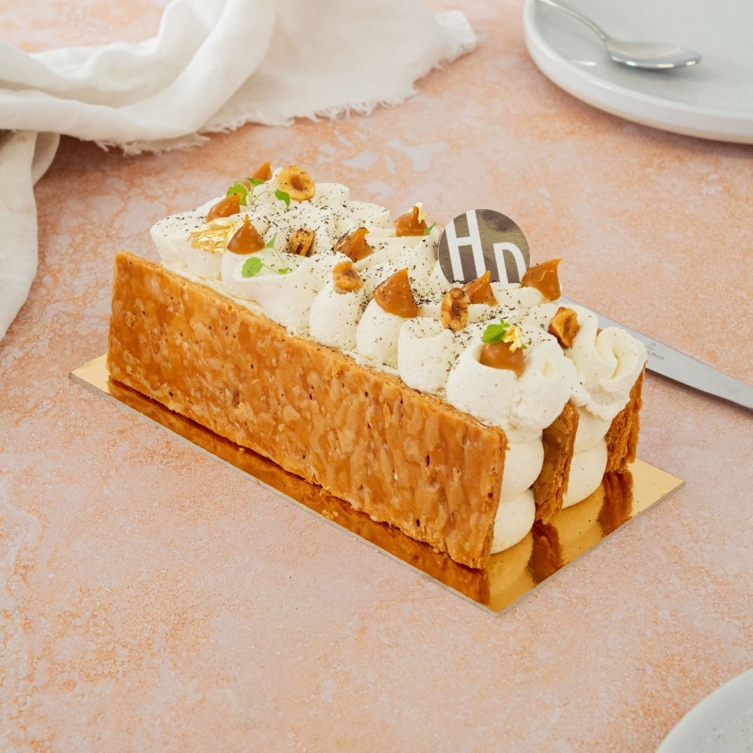 Millefeuille caramel beurre salé entremet