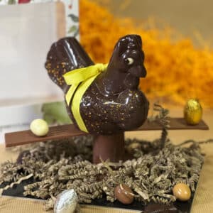 Poule moulage chocolat